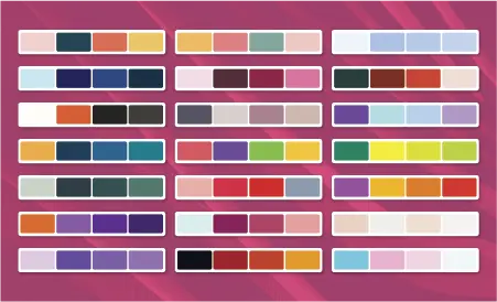 Snapied Color Palettes: Color is an important decision, which is why we've developed Palettes. Make perfect color combinations for your unique style with Color Palettes.